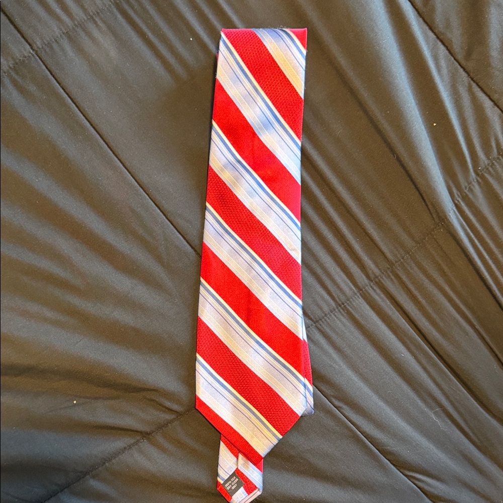 Classic Red and Blue Striped Men's Tie